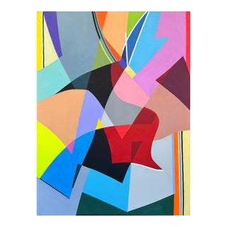 1970s Abstract Acrylic on Canvas Painting by Halim Scott For Sale