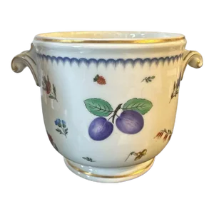 Richard Ginori Anitco Doccia Italian Fruits and Flowers Cachepot