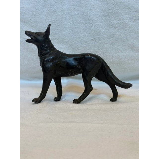Art Deco 1940s Cast Iron Black Dog For Sale - Image 3 of 12