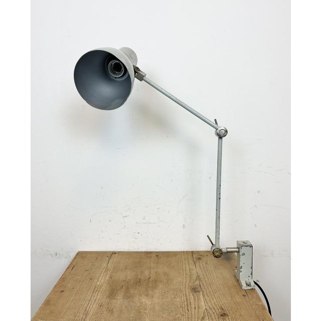 Industrial Grey Table Lamp from Elektrosvit, 1970s For Sale - Image 10 of 18