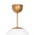 Scandinavian Modern Brass & Opal Glass Glob Ceiling Lamp, Sweden For Sale - Image 3 of 7