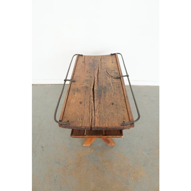 Vintage Reclaimed Wood Accent Table For Sale - Image 12 of 13