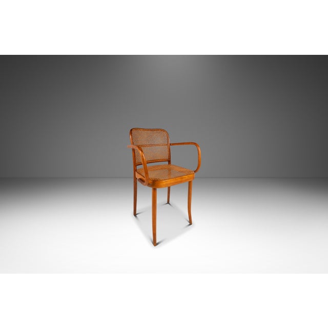 Mid-Century Modern Mid-Century Modern Bentwood Model 811 "Prague" Armchair by Josef Frank Josef Hoffmann for Stendig, Czechoslovakia, C. 1960s For Sale - Image 3 of 18