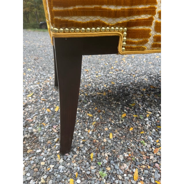 Large Custom Made Bench in Rich Italian Velvet For Sale - Image 4 of 12