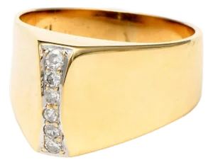 14KY Diamond(0.04) Accent High Polish Ring, size 7