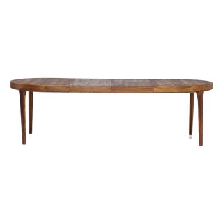 Danish Oval Extendable Dining Table in Teak, 1960s For Sale