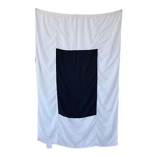 Vintage Large Maritime Nautical Naval Signal "S" Flag For Sale