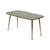 Metal Vintage Rockabilly Glass Coffee Table with Conical Gold Legs, 1950s For Sale - Image 7 of 15