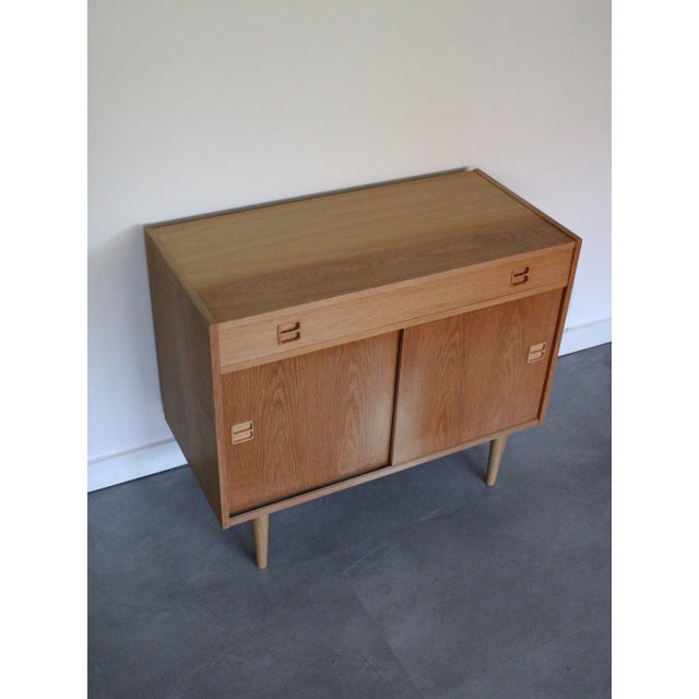 Vintage Danish Sideboard in Oak with Sliding Doors and Drawer, 1960s For Sale - Image 6 of 11