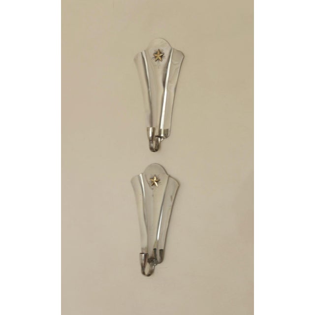 Mid-Century Swedish Pewter Sconces, Set of 2 For Sale - Image 18 of 18