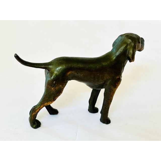Hound Settler Bronze Figure For Sale - Image 4 of 5