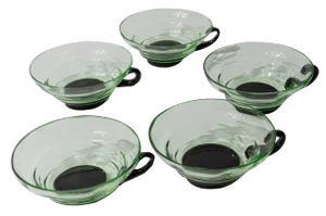 Vintage Murano Glass Drinking Glasses, Italy, 1940s, Set of 5
