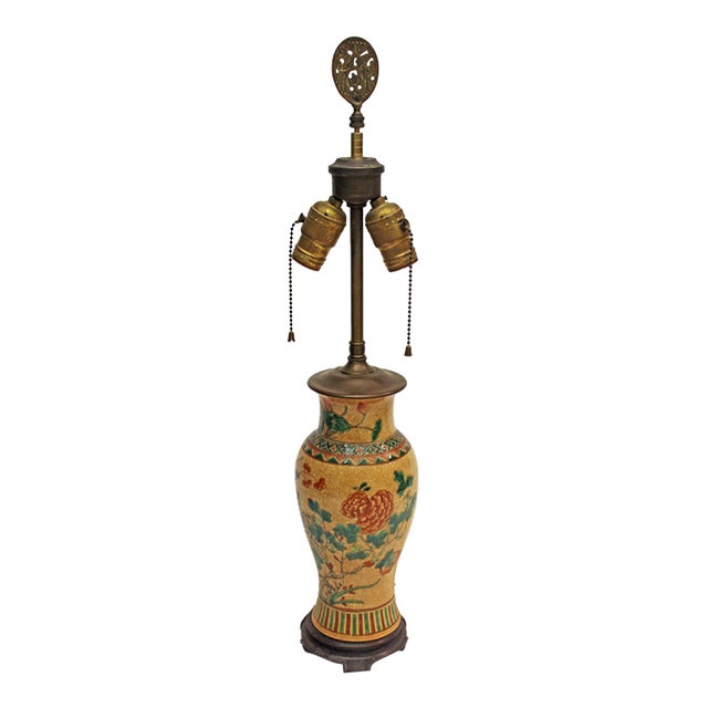 Late 19th Century Japanese Baluster Form Vase Mounted as a Lamp For Sale