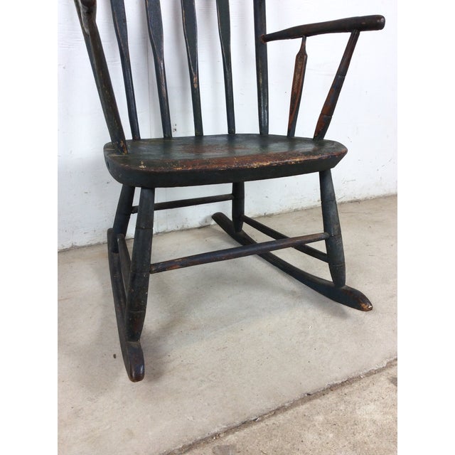Antique Childs Rocking Chair With Excellent Patina For Sale - Image 11 of 16