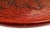 Red Mid 20th Century Japanese Kamakura-Bori Carved Lacquer Trays - Pair For Sale - Image 8 of 9