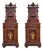 19th Century French Walnut Neoclassical Nightstands with Large Crest, A Pair For Sale