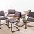 Cantilever Peninsular Blue Frame Dining Chairs, 1970s, Set of 6 For Sale - Image 3 of 11