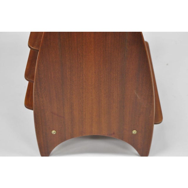 Mid Century Danish Modern Teak Wood Magazine Rack Book Stand Bookcase Side Table For Sale - Image 11 of 18