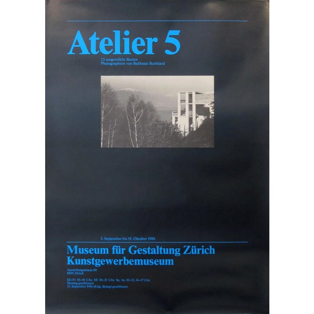 Paper 1986 Original Swiss Architecture Poster - Atelier 5 For Sale - Image 7 of 7