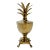 Vintage Hollywood Regency Style Lidded Brass Pineapple Urn For Sale