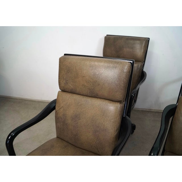 2010’s Hancock & Moore Leather Executive Office Desk Chairs - Set of 4 For Sale In Los Angeles - Image 6 of 12