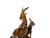 Glass Golden Orange 3 Rams Crystal Glass Fengshui Display Art Figure For Sale - Image 7 of 12