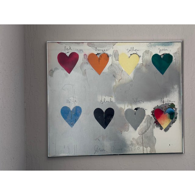 Jim Dine 1970s Eight Hearts by Jim Dine For Sale - Image 4 of 10