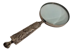 Hand Magnifying Glass in Silver, England, 20th Century