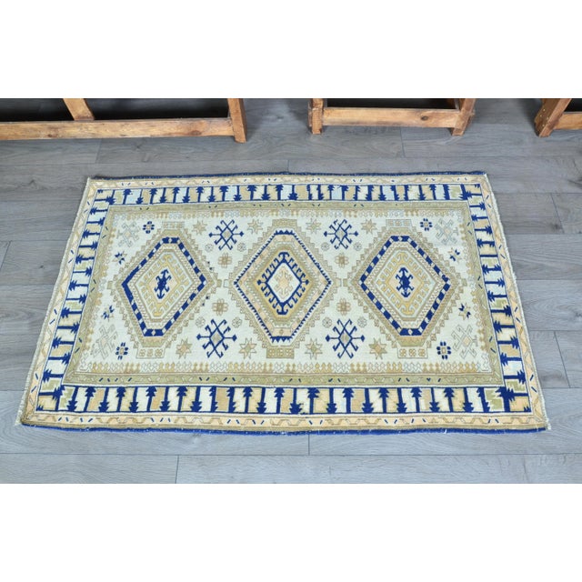Modern 1960s Nomadic Distressed Area Rug For Sale - Image 3 of 11