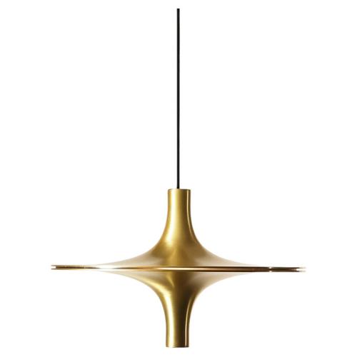 Metal Slim Gold Plated Pendant Light by MUG For Sale - Image 7 of 7