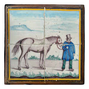 Antique Dutch Tilework with Horse