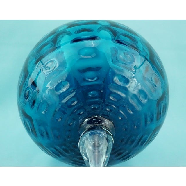 Large Vintage Blue Glass Cup Vase, 1970s For Sale - Image 15 of 18