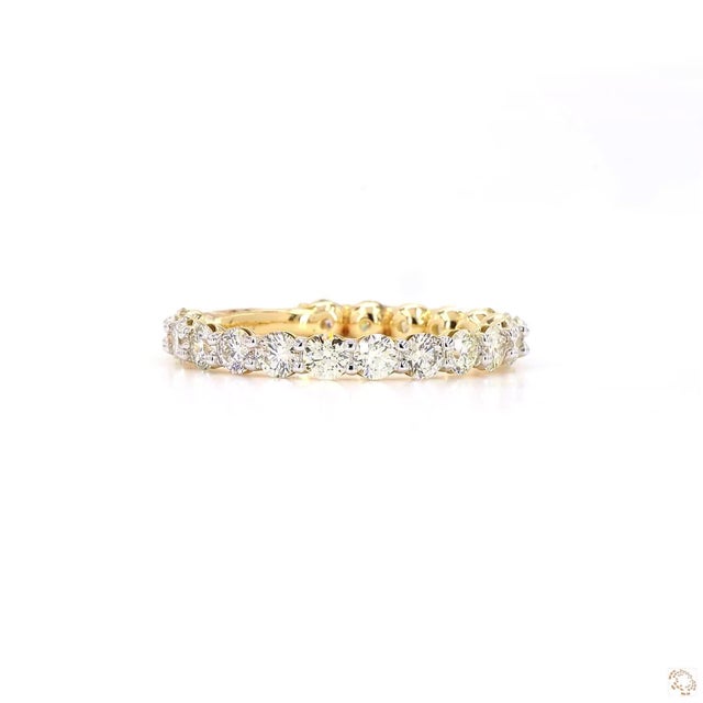 1.48 Carat Round Brilliant Cut Diamond Gold Ring, Size 6.5 For Sale - Image 9 of 9