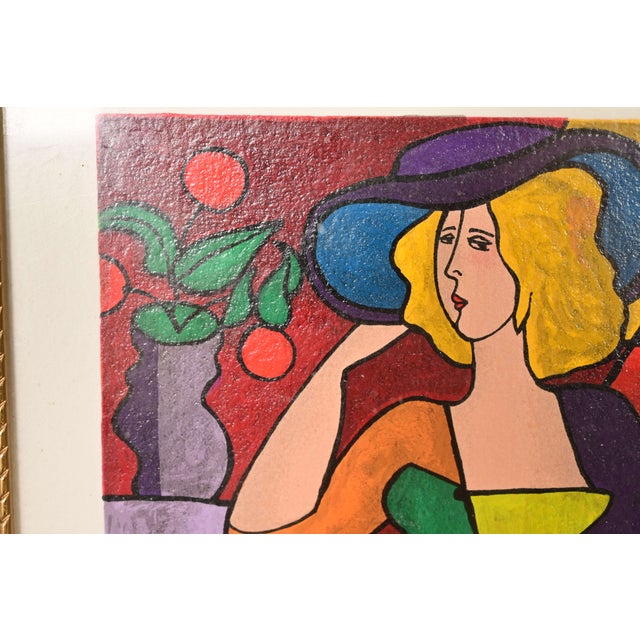 Linda Le Kinff Original Signed "Constanca" Framed Serigraph For Sale - Image 4 of 13