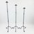 Hand Forged Iron Candelabra Set of 3 (93-113cm) Antique Copper Finish Twisted Stem Floor Set For Sale - Image 6 of 6