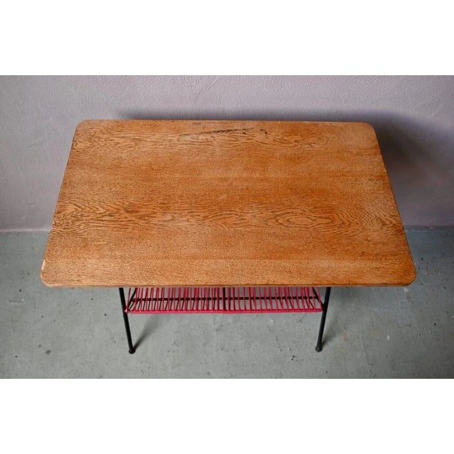 Beige Mid-Century Record Stand, France, 1950s For Sale - Image 8 of 16