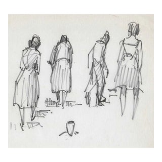 1950s Henry Gasser Figure Drawing For Sale