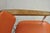 Vintage Mid Century Modern Orange Chrome Frame Sloped Wood Arm Side Desk Chair For Sale In Philadelphia - Image 6 of 12