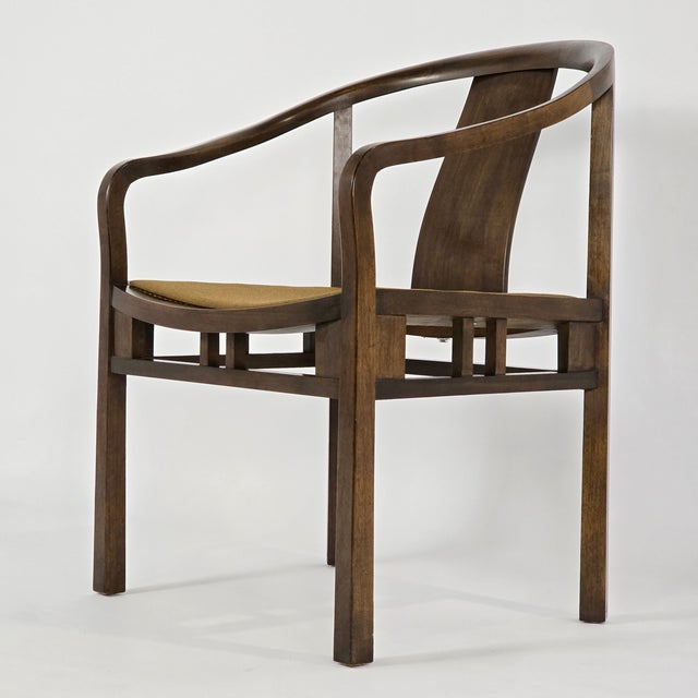 Mid-Century Modern Michael Taylor for Baker Furniture MCM Asian-Style Dining/Club Chairs - Set of 4 For Sale - Image 3 of 10