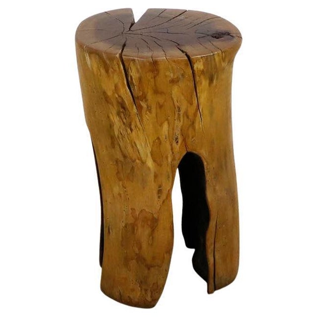 1950s Stool Made in Solid Wood For Sale - Image 4 of 17