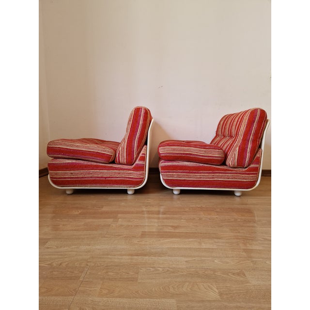 Vintage Amanta Style Lounge Chairs by Franco Colli Turin, 1970s, Set of 2 For Sale - Image 13 of 18