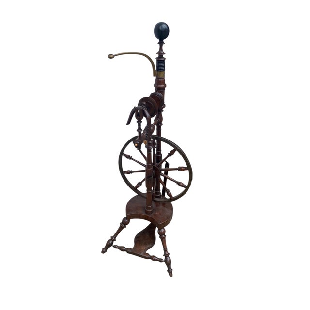 Spinning Wheel in Chestnut For Sale - Image 3 of 18