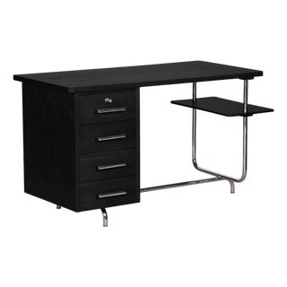 Czech Bauhaus Oak Writing Desk attributed to Jindrich Halabala for Up Závody, 1930s For Sale