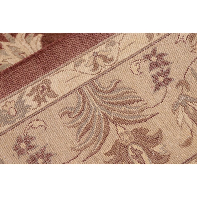 Tan Boho Chic Ziegler Brown Tan Hand-Knotted Wool Rug - 10'3'' X 13'5'' For Sale - Image 8 of 8