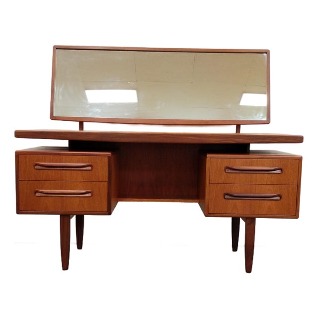 Vintage Mid Century Modern Teak Dressing Table / Desk by G Plan For Sale