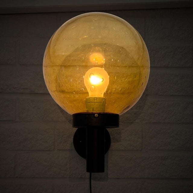 Outdoor Facade Lamp in Fiberglass and Glass, Sweden, 1970s For Sale - Image 4 of 12