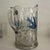 Art Nouveau Early 20th Century Hand Painted Water / Wine Pitcher & 4 Matching Glasses For Sale - Image 3 of 4