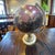 Metal Black Old World 10" Tabletop Globe on Distressed Gold Metal Base 17" Tall For Sale - Image 7 of 7