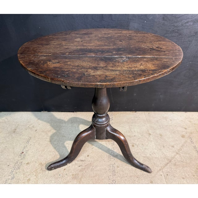 Georgian Oak Tilt Top Table, 1800 For Sale - Image 9 of 9