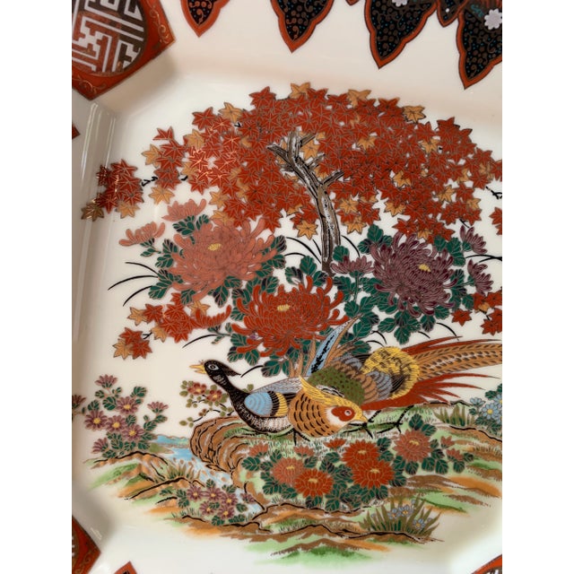 Japanese 1970s Japanese Decorative Peacock Plate For Sale - Image 3 of 8